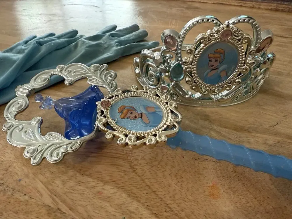 Disney Cinderella Tiara Crown - Princess Tiara With Wand Set Costume Accessory
